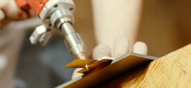 Laser cutting 0.8 mm thick metal