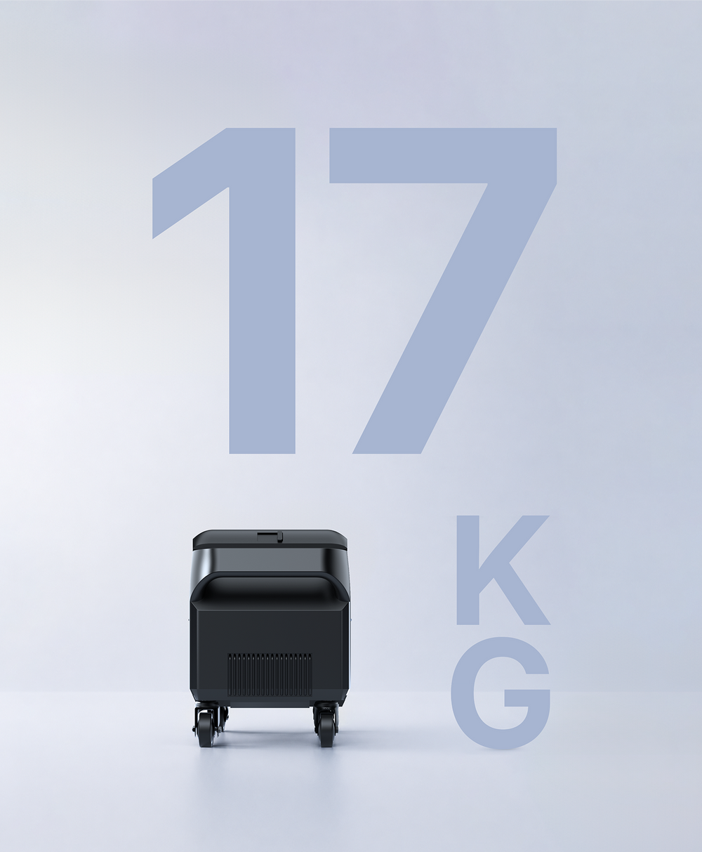 17 kg im Miniatur-Koffer-Stil