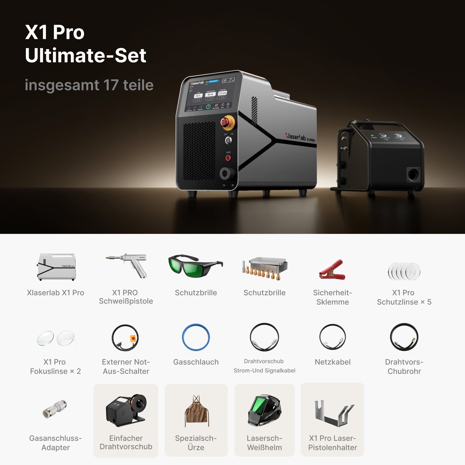 Xlaserlab X1 Pro Laserschweißgerät, Laserreiniger & Laserschneider