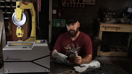 David Guyton using Xlaserlab X1 Pro for clean armor welding